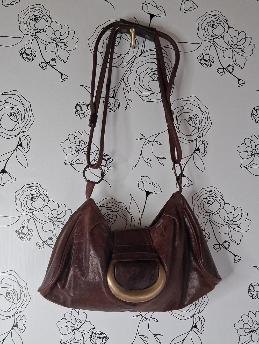 Vintage Jocasi London Slouchy Hobo Bag Brown Ram Leather - Picture 2 of 16